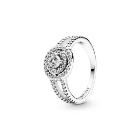 Anillo Pandora de plata de ley con circonitas cúbicas