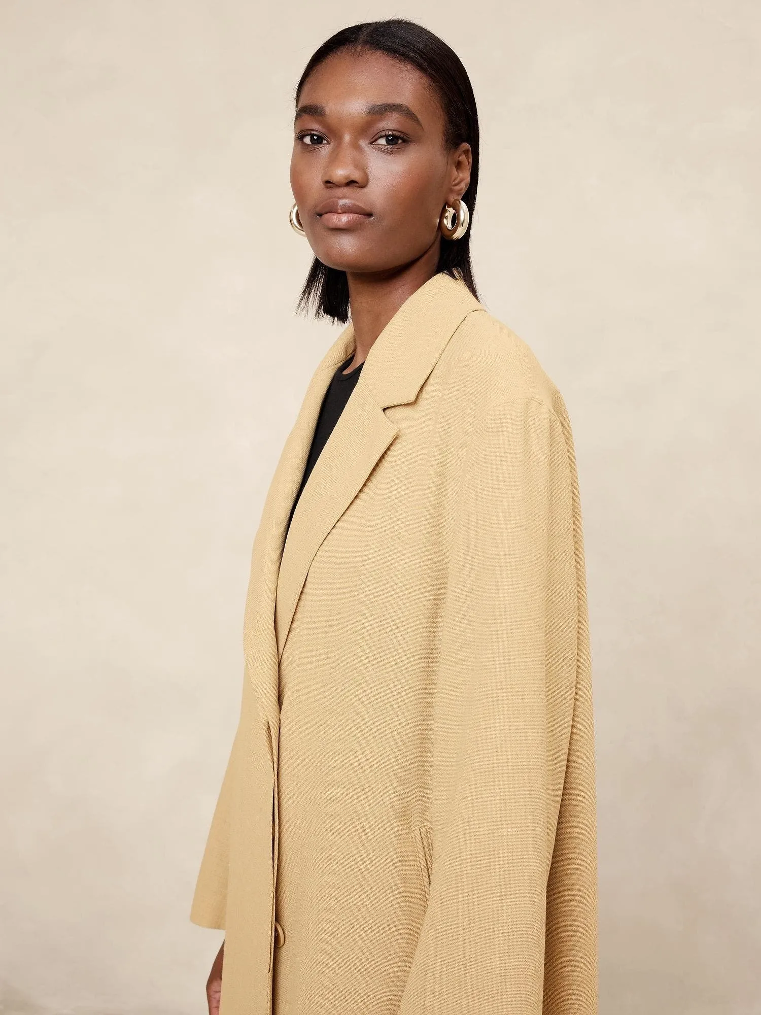 BANANA REPUBLIC ABRIGO MUJER ORO BLAZER COAT