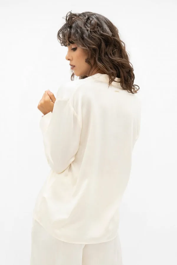 Camisa Kobe - Silk Blouse - Pearl