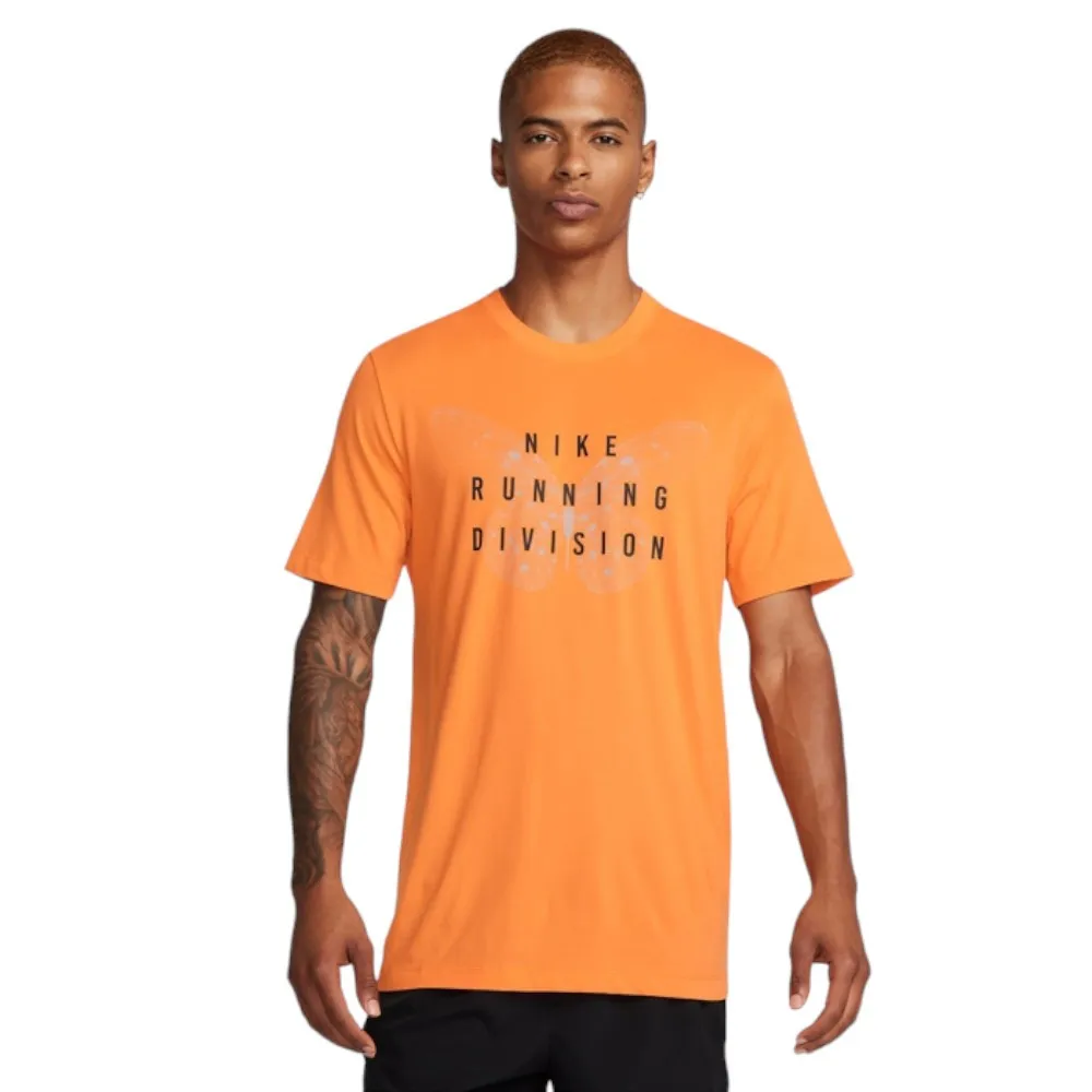 CAMISETA NIKE M DF TEE RUN DIVISION NARANJA