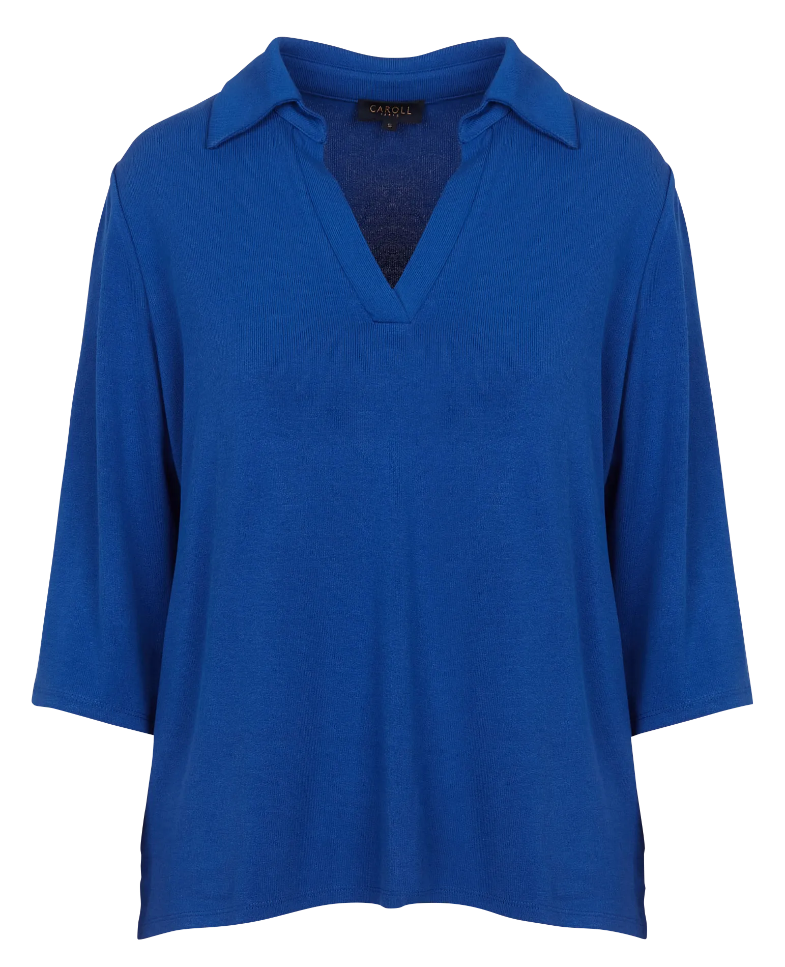 CAROLL ELISA - Camiseta holgada con cuello polo en azul