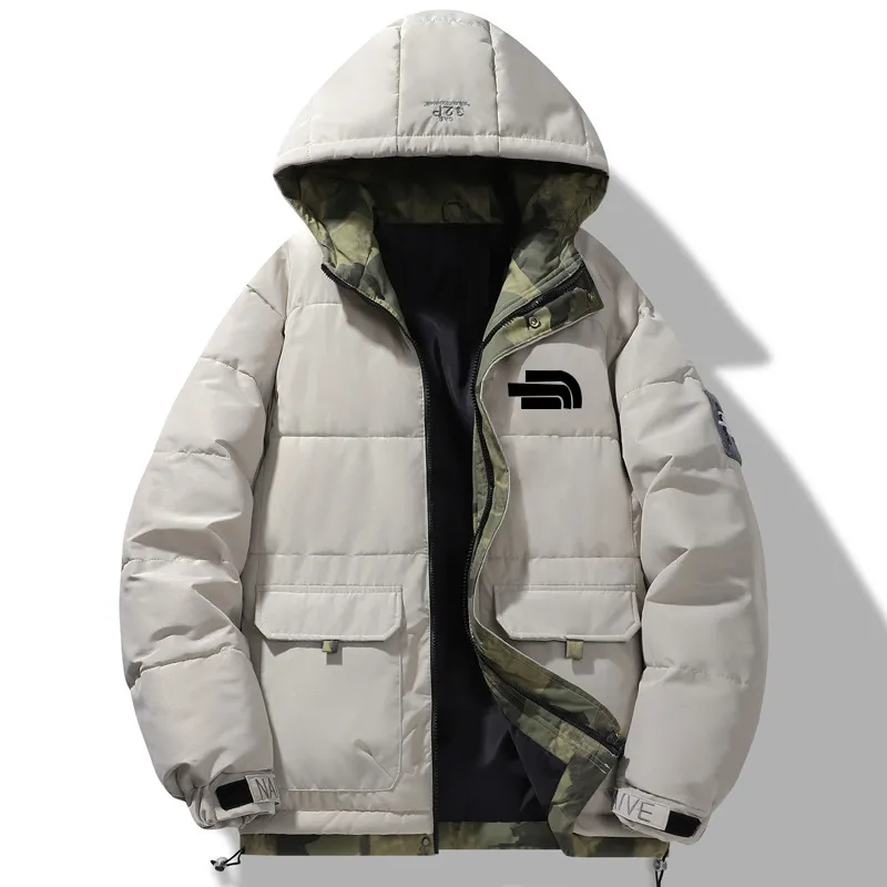 Catón de parker de parkas de parkas engrosado de lujosos para hombres