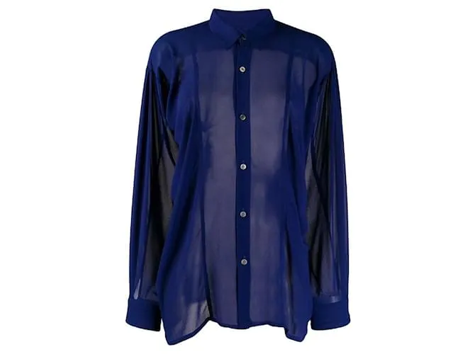 Comme Des Garcons Camisa de seda azul Comme des Garçons 