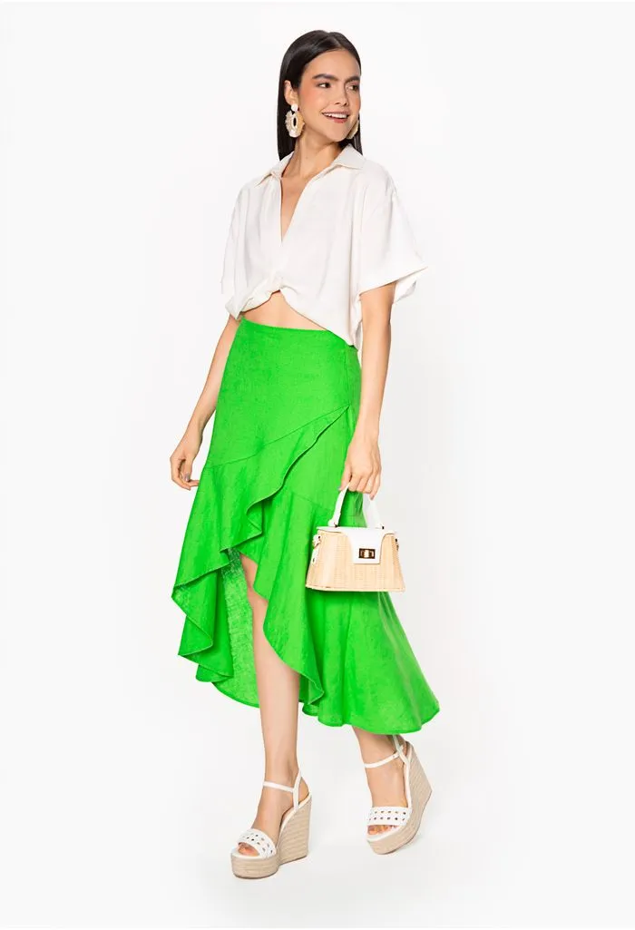 Falda midi para mujer
