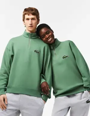 Lacoste Sudadera Jogger unisex en algodón ecológico con cuello alto y cremallera