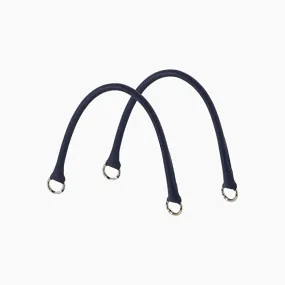 Micro mango tubular azul marino tejido sintético