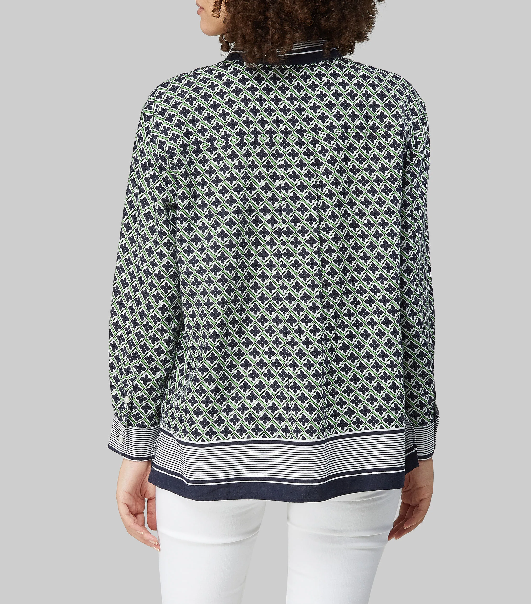 Nautica Camisa estampada de manga larga Mujer
