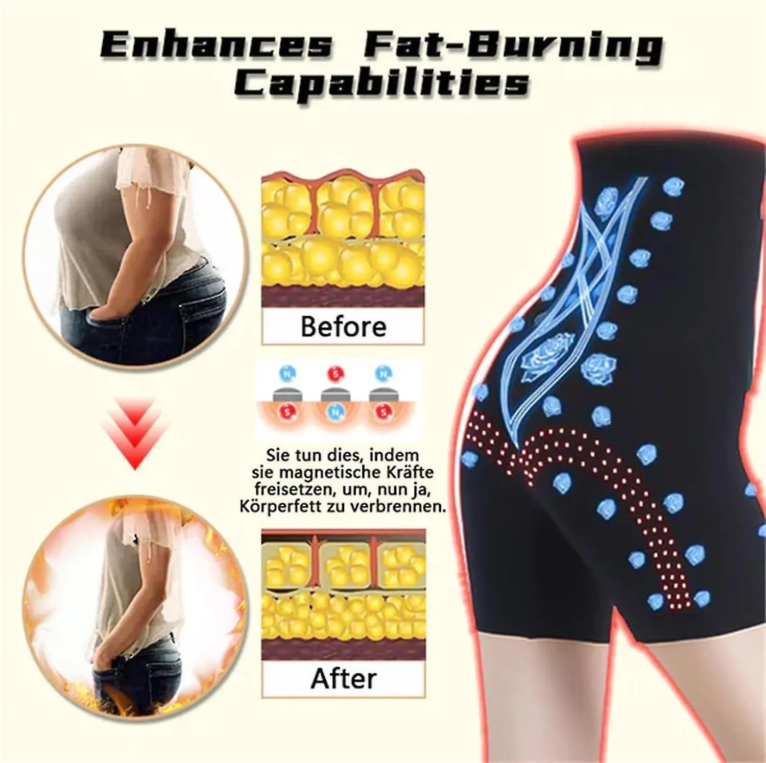 Negative Oxygen Ion Detox Shaping Shorts,ion Fiber Repair Shaping Shorts