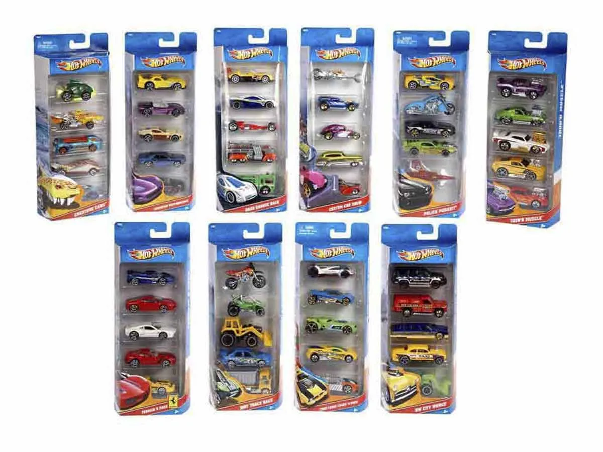 Pack 5 Autitos HOT WHEELS