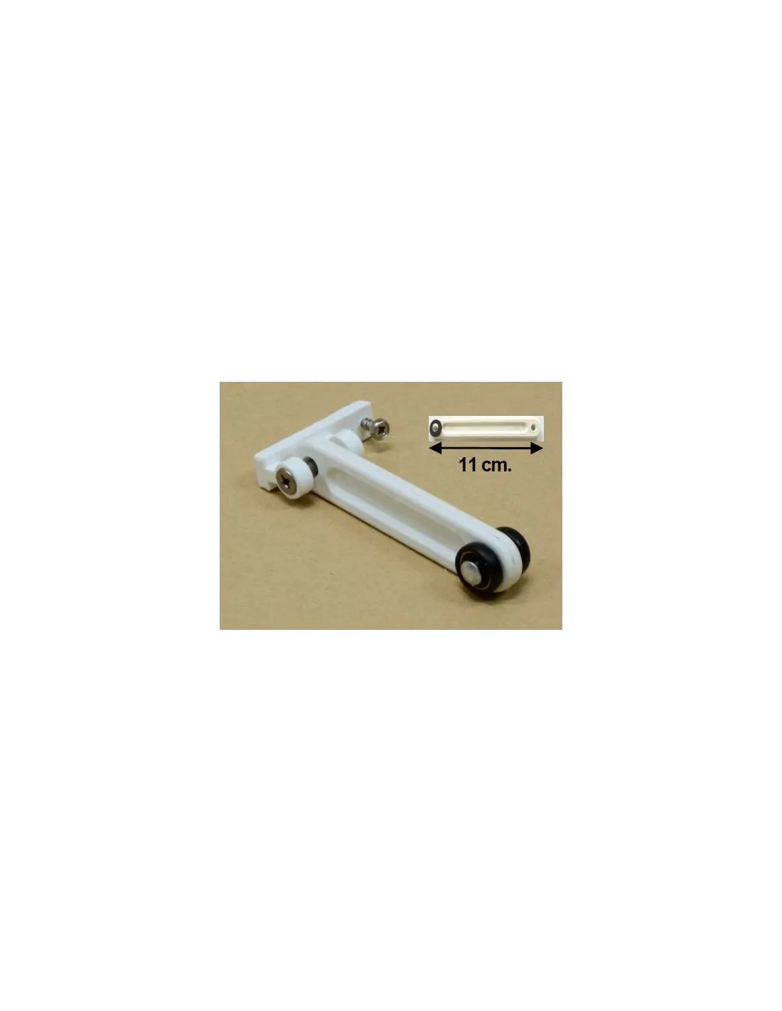 POLEA MOVIL CON RODAMIENTO BLANCA 11CM SUPER UNIVERSAL