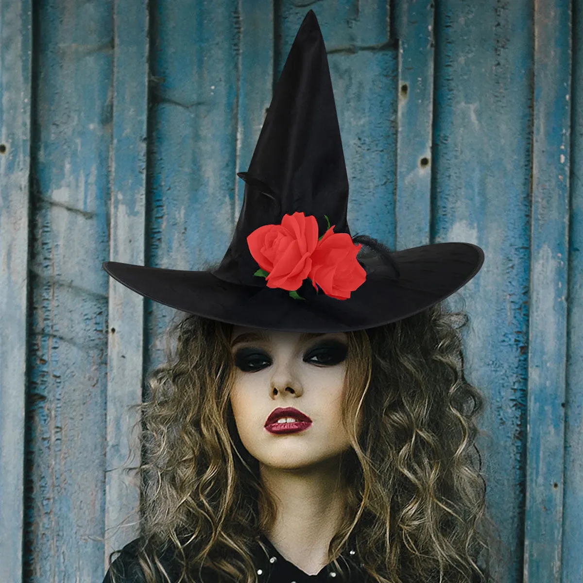 Sombrero con Flores Decorativas para Disfraz