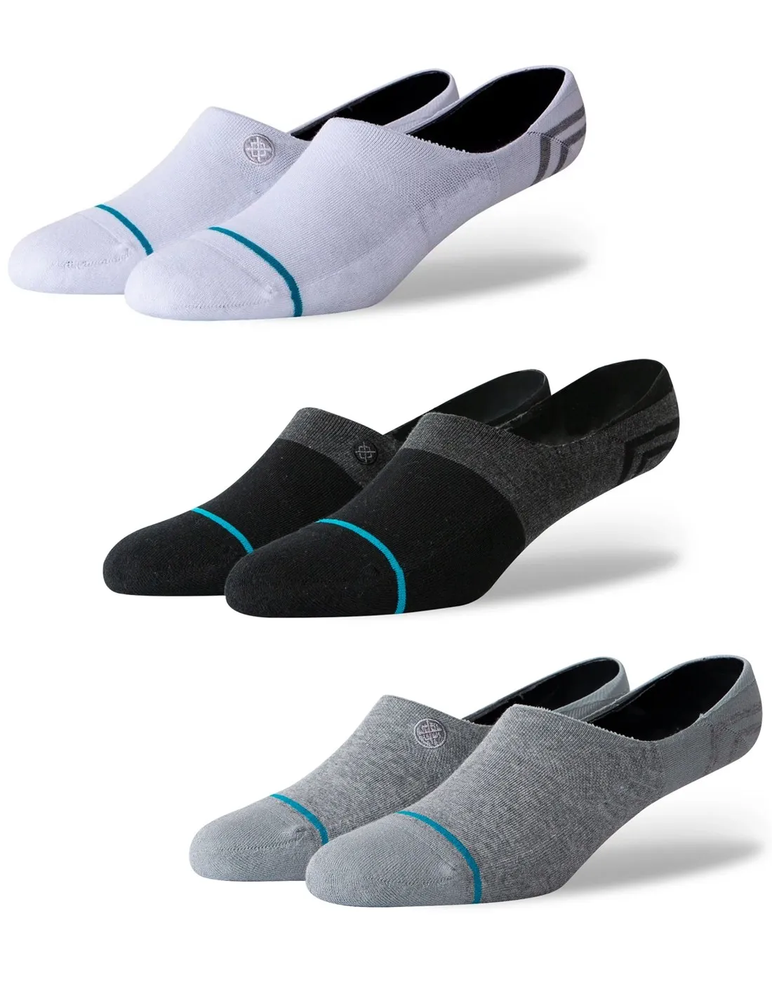 STANCE Gamut 2 3-Pack - Blanco/Gris/Negro - Calcetines