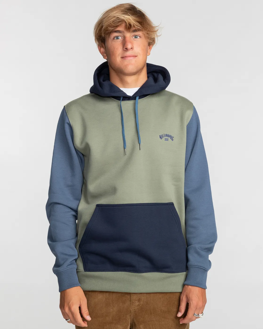 Sudadera BILLABONG casual con capucha y  para Hombre Arch Block (sag) Ref. EBYFT00115 verde y azul