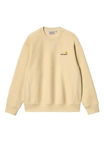 Sudadera Carhartt American Script Amarillo