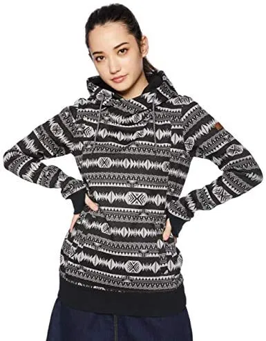 Sudadera Nieve ROXY Técnica con capucha para mujer Dipsy TRUE BLACK_INDIE STRIPES JACQU (kvd1) Ref. ERJFT03749 blanca y negra ét