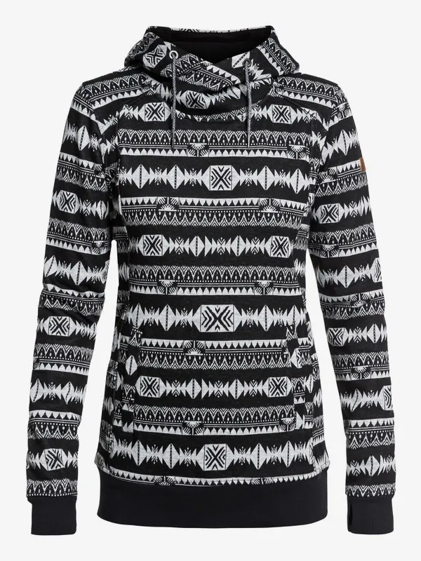 Sudadera Nieve ROXY Técnica con capucha para mujer Dipsy TRUE BLACK_INDIE STRIPES JACQU (kvd1) Ref. ERJFT03749 blanca y negra ét