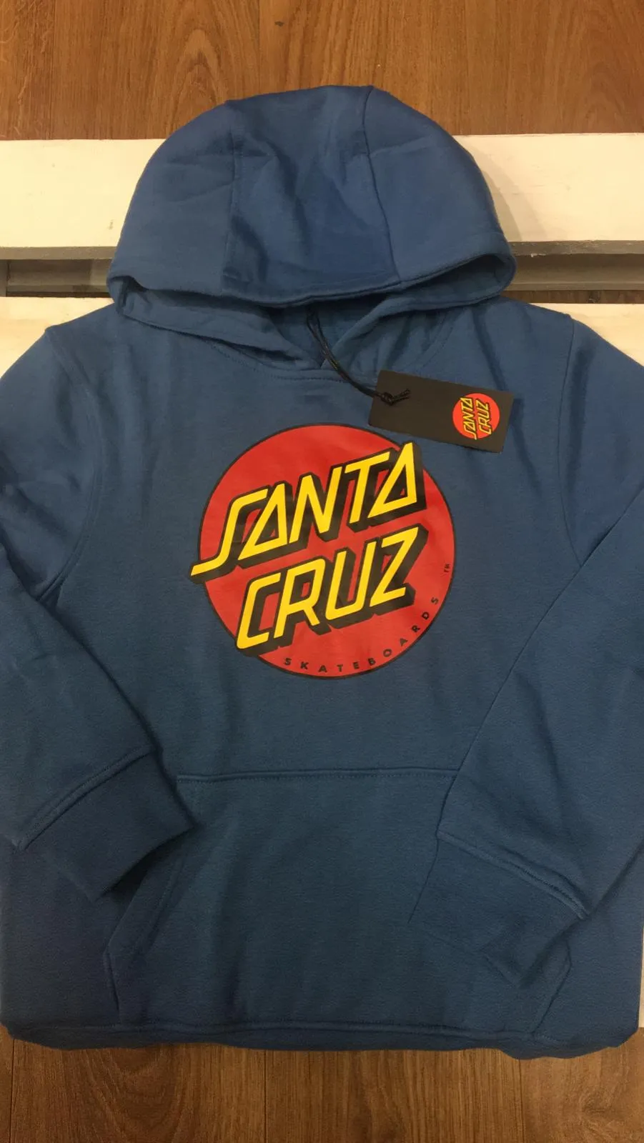 Sudadera niño SANTA CRUZ con capucha para Chicos Ref. Youth Classis Dot Hood Azul