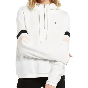 Sudadera VOLCOM Mujer con capucha COLOR CODED HOODIE WHITE Ref. B4132001 Blanca bloques color mangas