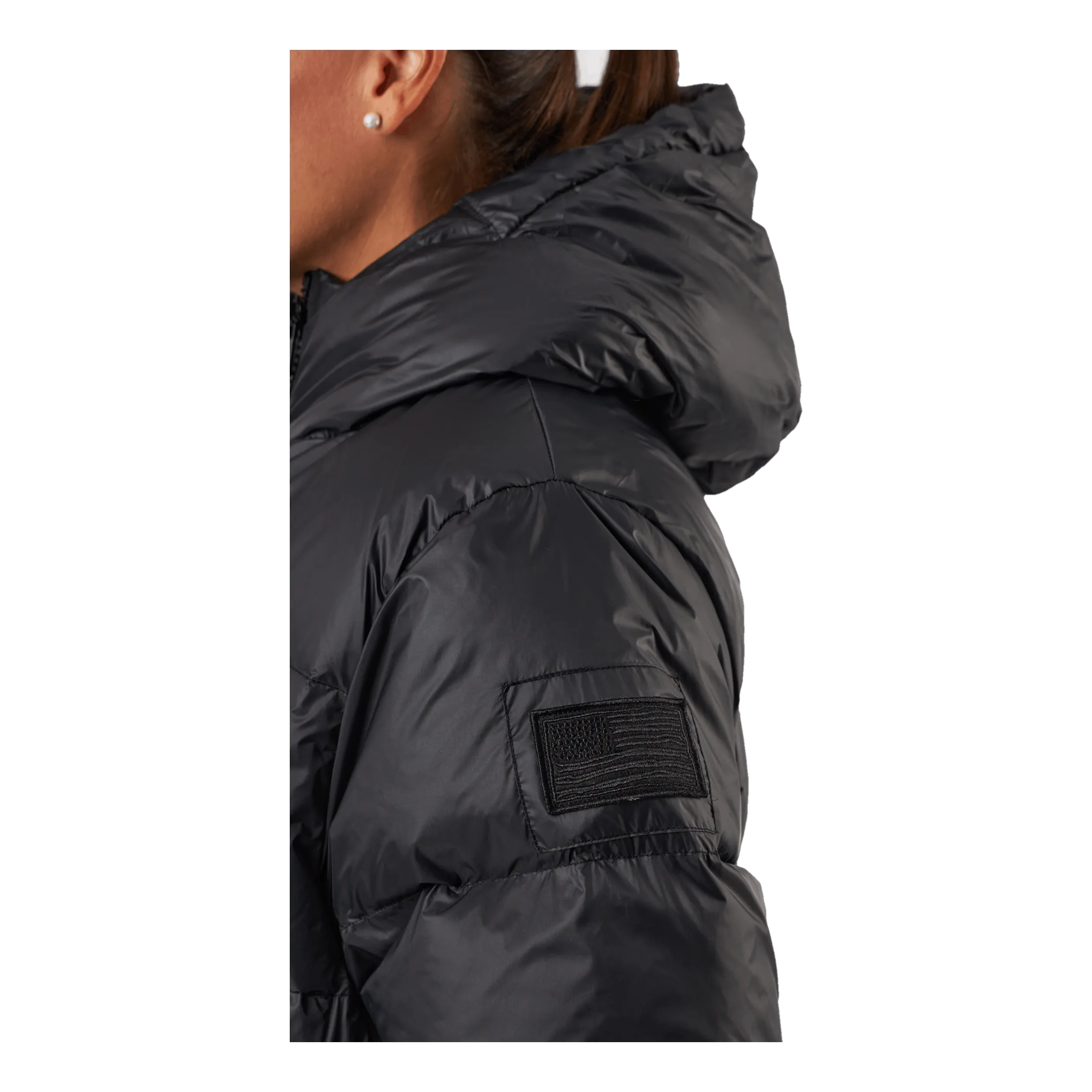 Svea Mid Length Beltet Coat Black
