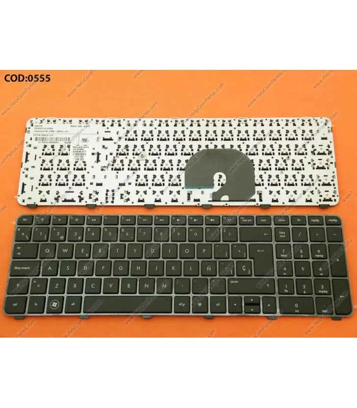 TECLADO HP DV7-6000,DV7-6100,DV7-6200 MARCO NEGRO BK SP