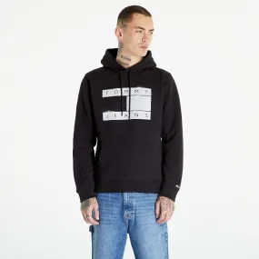 Tommy Hilfiger Tommy Jeans Regular Flag Spray Hoodie Black