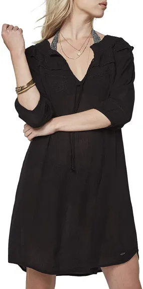 Vestido Kimono O’NEILL playero manga 3/4 Boho beach Cover Up Black Ref. 0A8908 negro