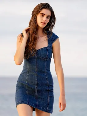 Vestido volcom Tejano Mujer IM NOT SWEET DRESS – PREMIUM WASH BLUE jeans Ref. B1341905 Azul tejano