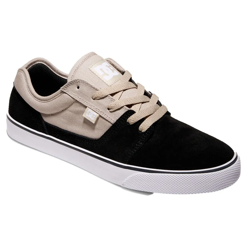 Zapatillas de piel ANTE DC SHOES para hombre TONIK  BLACK/TAN(BTO) Ref. ADYS300660 negra y beige