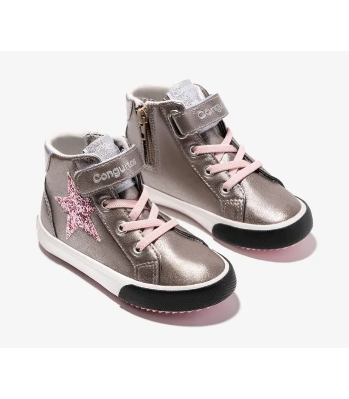 Zapatillas deportivas gris plomo estrella Conguitos