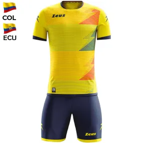 Zeus Mundial Teamwear Set Camiseta con pantalones cortos amarillo royal blue rojo
